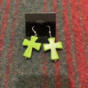 Fun and Funky Bohemian Green Earrings